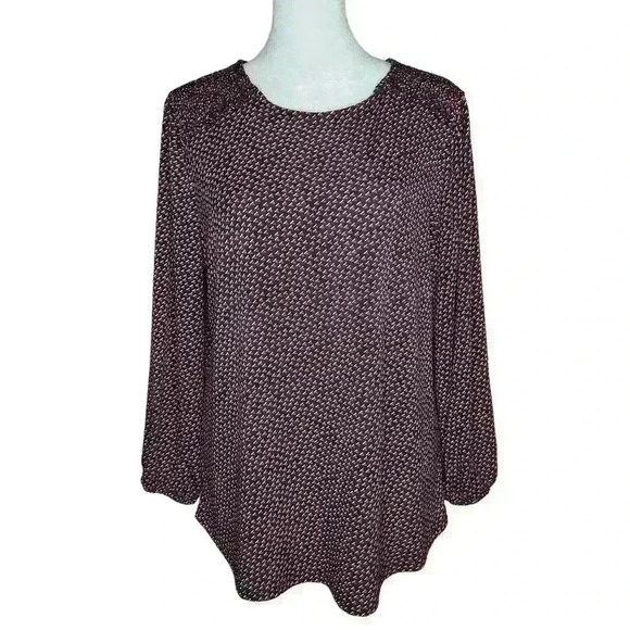 Adrianna papell women's black and red blouse size medium - Picture 1 of 9